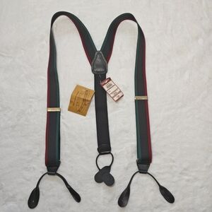 New Today's Man‎ Button Suspenders Adjustable Straps Y Shape Red Green Black